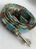 Harness & Matching Leash (Size SM - Blue Flowers)